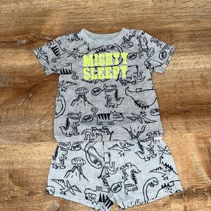 Carter's Gray Dinosaur Pajama Set